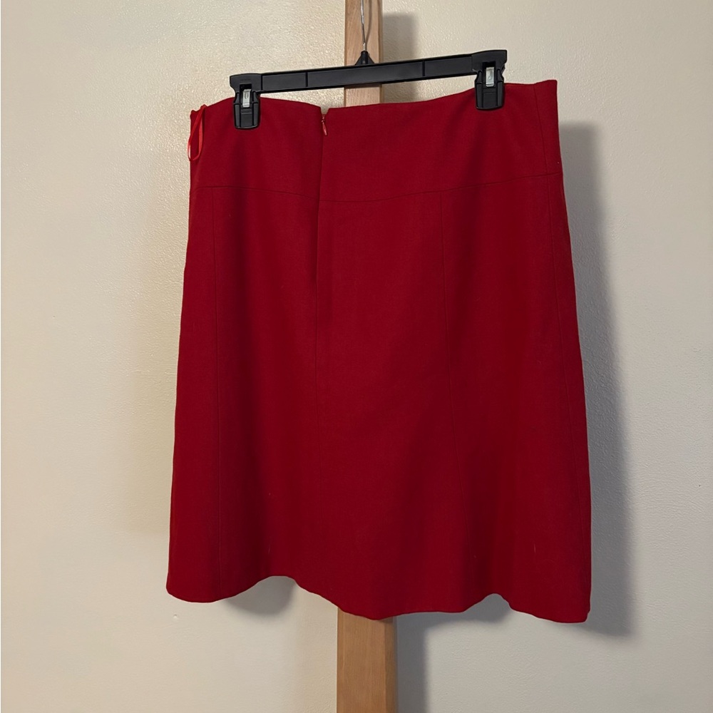 J. Crew Vibrant Red wool Skirt